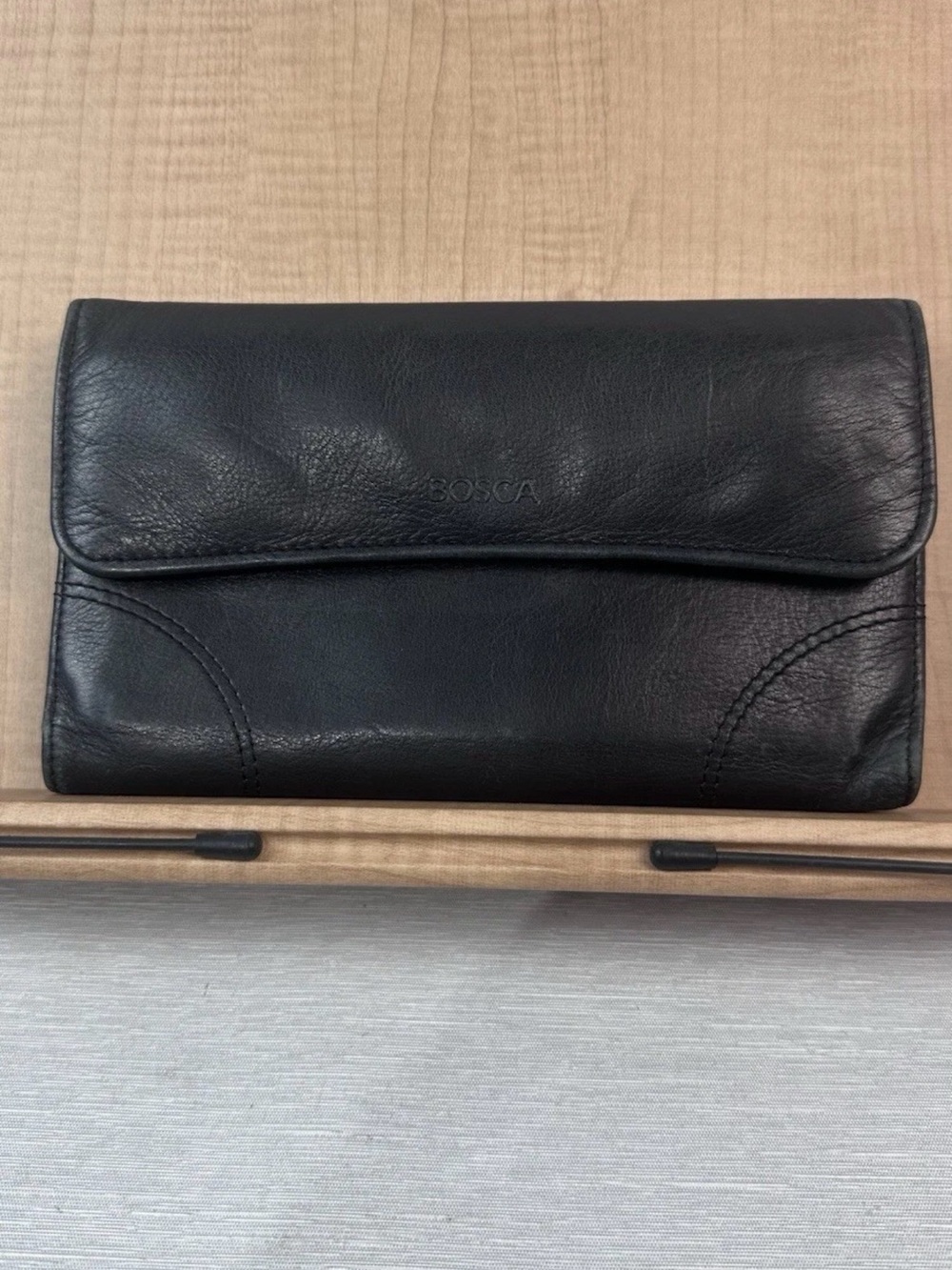 Bosca Leather Wallet Black Unisex